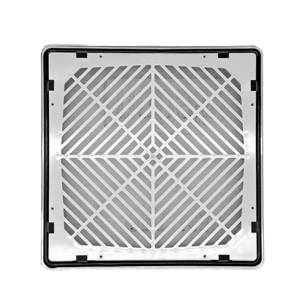 Griglia Di Aerazione Con Filtro 255x255 Mm Ad Incasso IP54 RAL 7035 - Foto 7